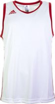 adidas E Kit 3.0 Basketbalshirt - Maat S  - Mannen - wit/rood