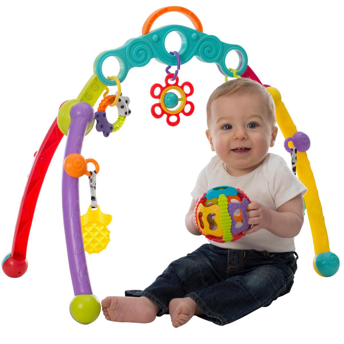Playgro Fold and Go Playgym - Babygym - acitiviteitengym - Speelgoed Baby - Babyspeelgoed - Pasgeboren baby speelgoed - Ontwikkeling Baby - Kraamcadeau - 5 afneembare hangspeeltjes — afbeelding 8