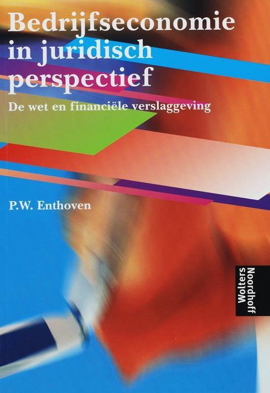 Cover van het boek 'Bedrijfseconomie in juridisch perspectief / druk 1' van P.W. Enthoven