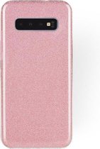 Samsung Galaxy S10 Plus Hoesje - Glitter Back Cover - Roze