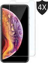 4x Apple iPhone Xs / X Screenprotector Glazen Gehard | Case Friendly | Tempered Glass - van iCall