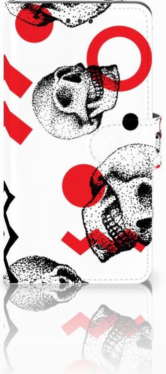 Telefoonhoesje met Naam Nokia 7 Skull Red