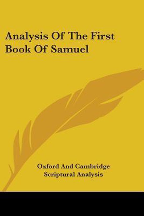 Analysis Of The First Book Of Samuel