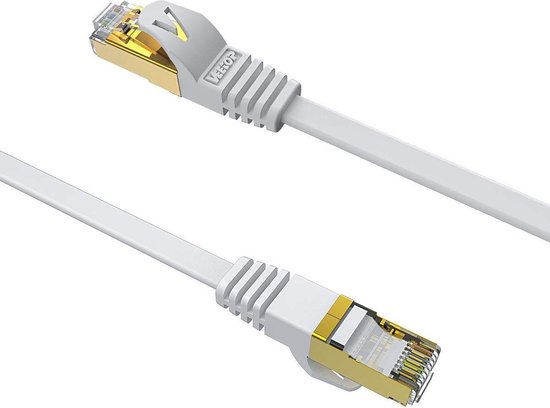 Internet kabel 25 meter wit CAT7 - Ethernetkabel RJ45 UTP kabel 10 Gbps -  Topkwaliteit... | bol.com