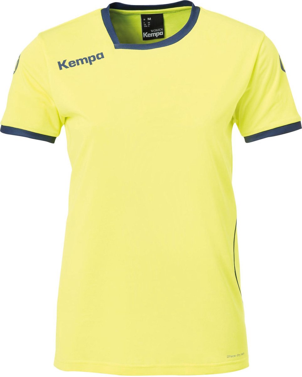 Kempa Curve Sportshirt - Maat XXL - Mannen - geel/blauw