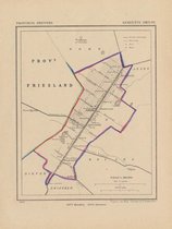 Historische kaart, plattegrond van gemeente De Wijk in Drenthe uit 1867  door Kuyper... | bol.com