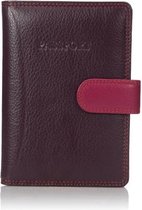Visconti Paspoort Portemonnee - Paspoorthouder - Leer - RFID - Rainbow Collectie - Pruim-Multi (RB75 PM)