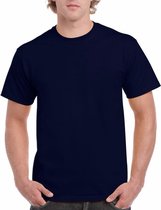 Navy blauw katoenen shirt voor volwassenen 2XL (44/56)