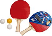Chinois Tennis de Table Set 3x Ping Pong Balle 2x Paddle Chauves-souris net et pinces Set 