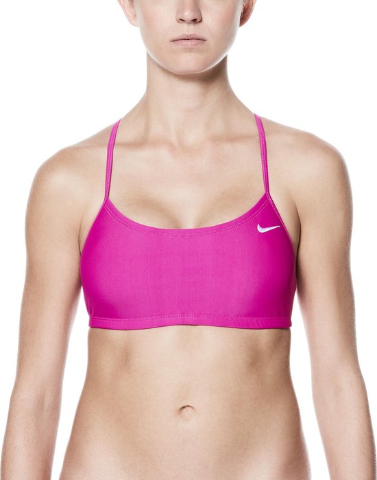 Nike Swim Bikinitopje Dames Racerback Top - Fuchsia Blast - XS