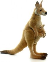 Rode kangaroe knuffel 43 cm