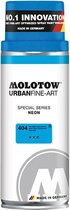 Molotow Urban Fine Art Acryl Spray: Neon Blauw - 400ml spuitbus voor canvas, plastic, metaal, hout etc.