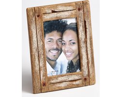Walther Dupla - Houten portretlijst - Fotoformaat 10x15 cm - Wit/Natuur