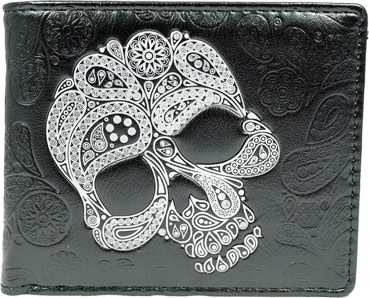 Shagwear Portemonnee - Stoere Billfold Heren Portemonnee - Mannen - Kunstleer - Abstract Skull (0435W)