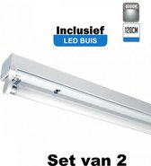 LED Buis armatuur 120cm - Enkel | Inclusief LED Buis - 6000K - Daglicht (Set van 2 stuks)