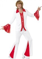 Super Trooper disco kostuum rood wit 52-54 (L)