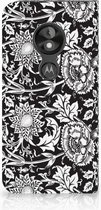 Motorola Moto E5 Play Uniek Standcase Hoesje Black Flowers