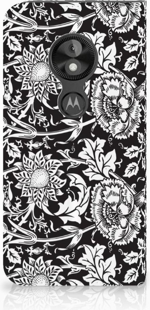 Motorola Moto E5 Play Smart Cover Black Flowers