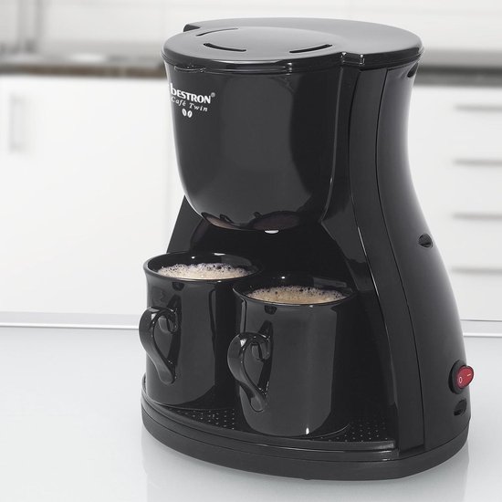 Riskant sticker maak het plat Bestron Filterkoffiezetapparaat voor 2 kopjes koffie,  Duo-Filterkoffiemachine incl.... | bol.com