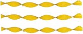 3x Crepe papier slingers 6 meter geel - feestslingers