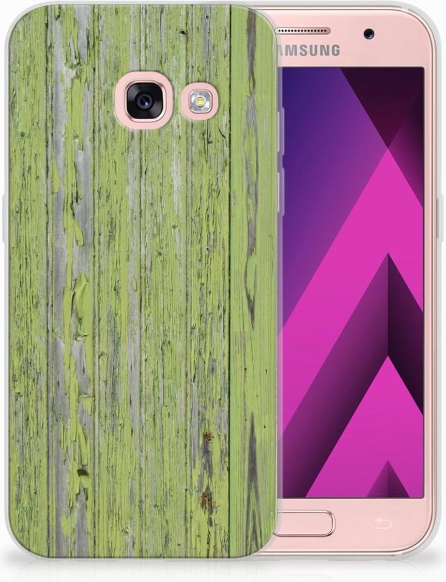 Samsung Galaxy A3 2017 Bumper Hoesje Green Wood