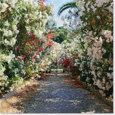 Fleurs - Jardin fleuri - Peinture sur toile