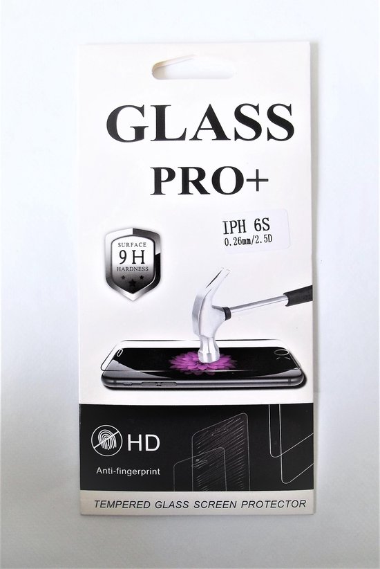 PREMIUM TEMPERED GLASS PRO+ Screenprotector voor IPHONE 6S 0,26mm,2,5D |  bol.com