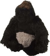 Pluche knuffel gorilla zwart 20 cm - knuffeldier / knuffels