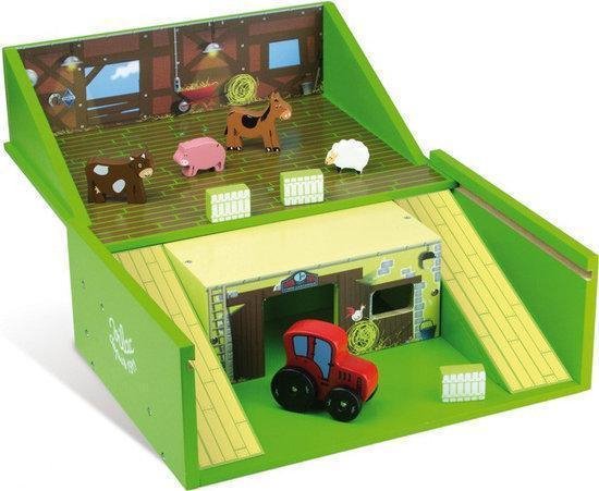 omroeper elk Punt Speelgoed boerderij van hout met dieren en accessoires | bol.com