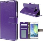 Cyclone wallet hoesje Samsung Galaxy A3 paars