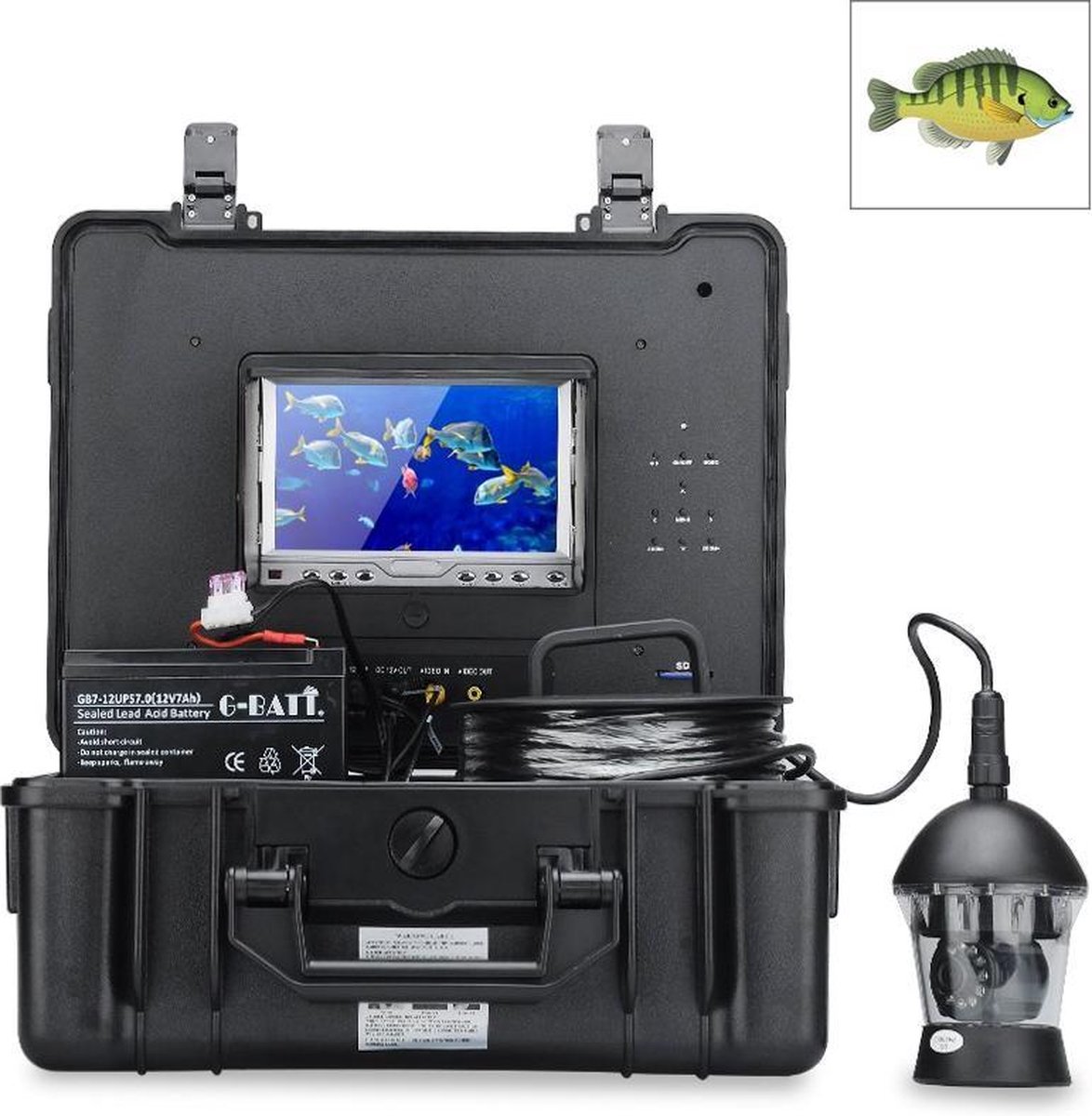 Onderwater Vis Camera - 360 Graden, 1/3 inch Sony CCD, 600TVL,  Afstandsbediening, 7... | bol.com