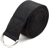 Yoga riem zwart - yoga belt black - 180cm - katoen - cotton