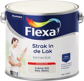 Flexa Strak in de Lak - Watergedragen - Hoogglans - crème wit - 2,5 liter