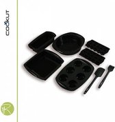 Cookut Bakeware Set - Silicone - Set of 6 Pieces - Black