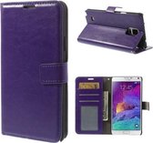 Cyclone wallet hoesjes Samsung Galaxy Note 4 paars