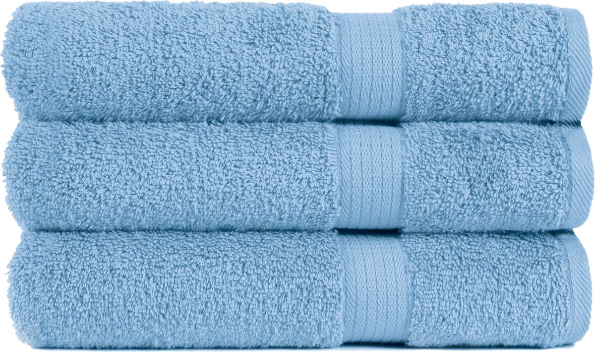 Handdoek 50x100 cm Luxor Uni Topkwaliteit Pale Blue col 306 - 4 stuks
