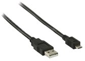 USB 2.0 Kabel USB A Male - Micro-A Male Rond 1.00 m Zwart