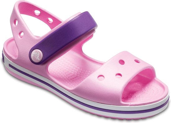 kromme China Turbulentie Crocs Crocband Slippers - Maat 23/24 - Meisjes - roze/paars | bol.com