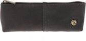 Etui met Rits - Make Up Tasje - Ecoleer - Donkergrijs