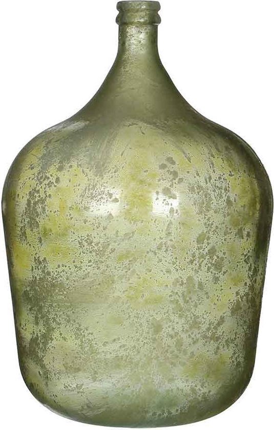 Mica Decorations - diego glazen fles groen - maat in cm: 56 x 40