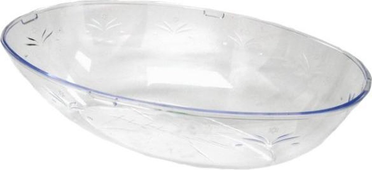 VOORDEELPAK: 5 Pakjes van Plastic ovale saladekommen - verpakking van 1 slakom