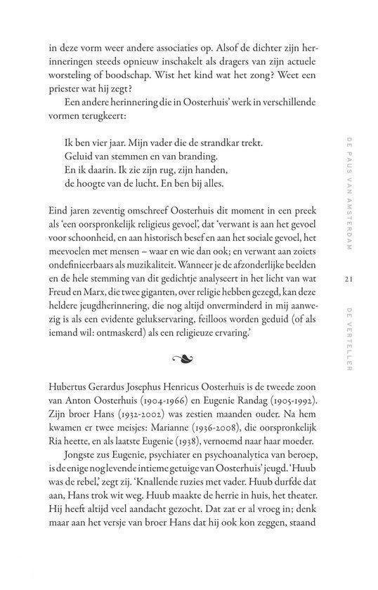 Tekst over Huub Oosterhuis, zijn vader en zijn religieuze ervaringen.