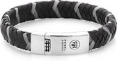 Rebel and Rose Absolutely Leather Metal Black Armband RR-L0004-N-23 (23.00 cm)