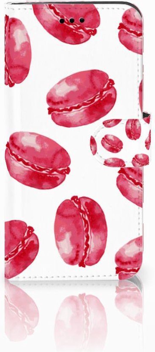 Huawei P10 Lite Book Cover Pink Macarons