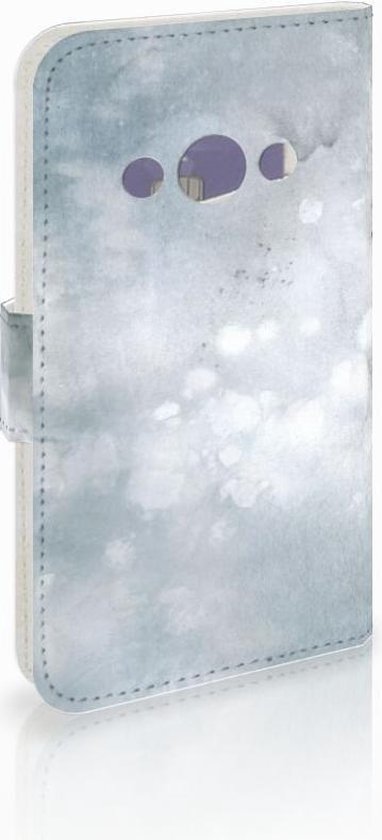 Housse en Cuir Etui de Protection pour Samsung Galaxy Xcover 3 | Xcover 3 VE Portefeuille Peinture Gris