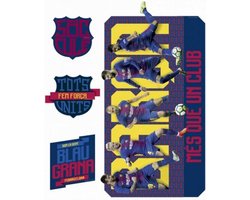 Muursticker FC Barcelona - 5 spelers - Voetbalkamer