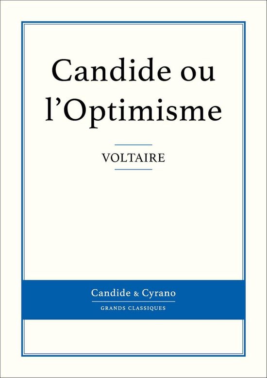 Classiques 1 - Candide ou l'Optimisme - cover