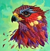 SEOS Shop ® Diamond Painting Pakket volwassenen - Gekleurde Roofvogel - FULL + Opbergdoos + Roller - Compleet pakket - Niet opgerold - Diamond Paintings - 40x40 cm