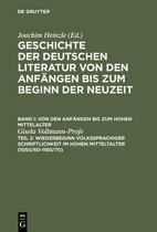 Geschichte der deutschen Literatur von den Anfängen bis zum Beginn der Neuzeit