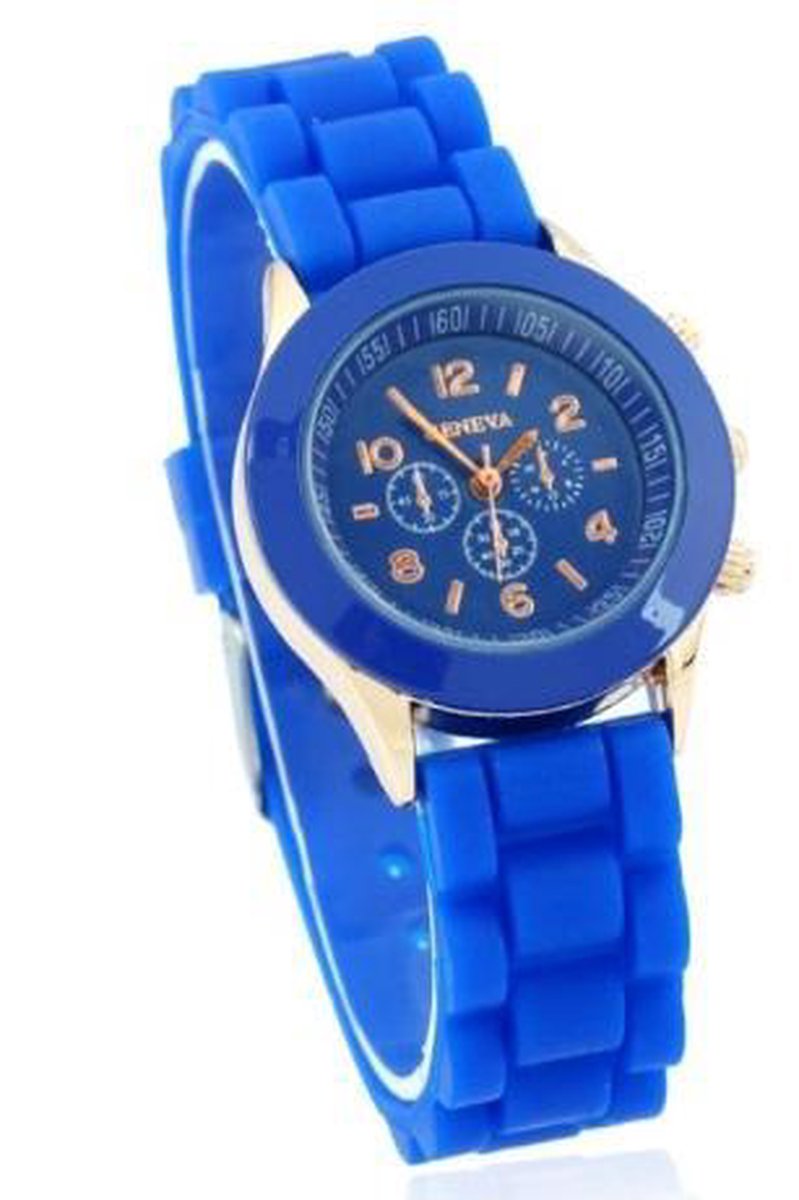 Geneva - Kinder horloge - Siliconen - 32 mm - Blauw